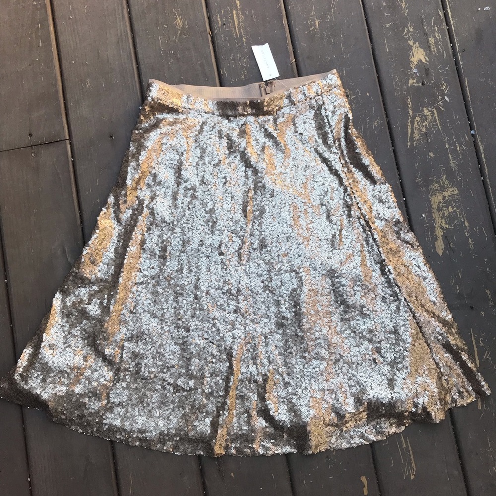 Gold sequin skirt